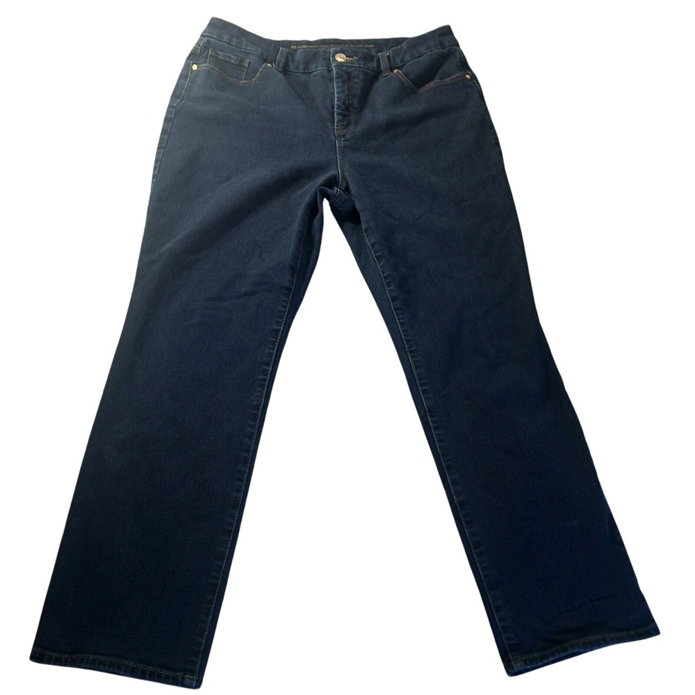 Chico's‎ 2S (US 12S) So Slimming Girlfriend Slim Leg Jeans Denim Stretch Casual